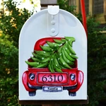 Mailbox Magnet (partial Cover) Tailgate Vintage Red Christmas Tree Truck Custom. Fixed Price $8.95.