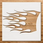 Flame - Like Design With Sharp Elongated Curves Wall Art Reusable Stencil. Fixed Price $24.99.