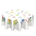 Kawani Spring 60" (round), Watercolor Wild Flowers Blooming Floral. Fixed Price $17.99.