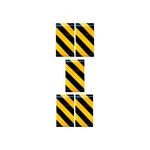5 Pack! Hillman 2" X 24" Black & Yellow Reflective Tape 840378. Fixed Price $13.49.