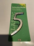 Hy-ko 30610 4" Plastic Numbers Reflective 5 Silver Black Nail-on L1. Fixed Price $9.95.