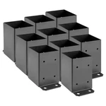 10PCS 4X4 Post Base Brackets 3.6X3.6 Heavy Duty Black Powder Coated Anchors. Fixed Price $96.71.