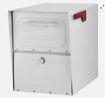Architectural Mailboxes Oasis Classic Large High Security Parcel Mailbox, White. Fixed Price $139.99.