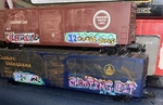 Ho Scale Lot (2) Custom Graffiti + Weathered Atlas Box Cars.. Fixed Price $70.00.