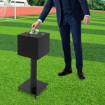 Acrylic Ballot Box With Lock Key Floor Standing Donation Wheels. Fixed Price $95.16.