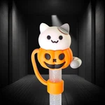 Stanley Topper Straw Cover Cup Dust Plug Creative Halloween Pumpkin Cat. Fixed Price $7.00.