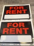 Sign: For Rent, With Space Fill-in, 8 X 12 Inches, Durable Pack Hillman. Fixed Price $5.77.
