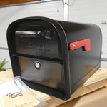 Mailbox Oasis 360 Satin Black Large Steel Locking W/ 2-ACCESS Doors. Fixed Price $70.00.