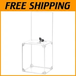 Large Tall Acrylic Donation Box With Lock - Clear Voting Sign Holder. Fixed Price $65.99.