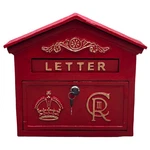 English Cr Iii Post Office Mailbox Red Cast Iron - Wall Mount Or Standing. Fixed Price $172.84.