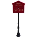 English Er Ii Mailbox Red Cast Iron - Wall Mount Or Standing. Fixed Price $196.04.