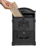Wall Mount Mailbox, Rustproof Locking Galvanized Steel And, Black. Fixed Price $49.99.