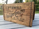 Large Vintage Wood Box Catawba Candy Co. Italian Cream Sandusky Ohio Crate. Fixed Price $275.00.