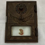 Antique Style Brown Metal Locking Wall Mount Mailbox Door W/ Number Window. Fixed Price $35.00.