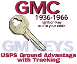 1936-1966 Gmc Ignition Key Cut To Code 9001-9250. Fixed Price $11.99.