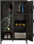 Metal Locker Storage Cabinet Steel Retro Wardrobe Organizer Adjustable Feet Home. Fixed Price $199.98.