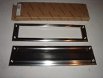 US$150 Baldwin 0014.264 Letter Box Plate (2 Sides) 13X3.6" Estate Satin Chrome. Fixed Price $66.06.