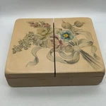 Vtg Frances Martin Hand Painted Wooden Jewelry Trinket Box Floral Shabby Chic. Fixed Price $24.99.