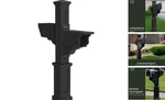 Signature Plus Mailbox Post With Newspaper Slot And Planter Black 56.5 Inches. Fixed Price $219.92.