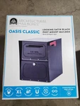 Architectural Mailboxes Oasis Classic Locking Post Mount Satin Black. Fixed Price $99.99.