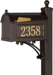 Whitehall Products Deluxe Mailbox Package, Aluminum, French Bronze. Fixed Price $179.99.