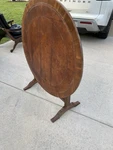 Antique French Provincial Oak Wine Tasting Tilt-top Vendange Table 39 X 28. Fixed Price $799.95.