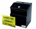 Vertiflex 50085 Suggestion Box Steel 8.5X7X6 In Black. Fixed Price $75.87.