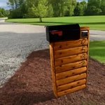 Log Mailbox Stand Teak Cedar Solid Wood Handmade Usa Free Shipping. Fixed Price $499.00.
