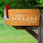 Personalized Wood Mailbox Covers Magnetic - Custom Family Name PMBM1. Fixed Price $21.99.