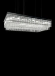 Lustre Luxe Rectangulaire Verre Design Moderne Nickel 24 Lumi Res MS-282. Fixed Price $41837.20.