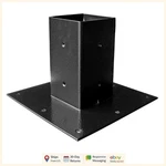 Black Surface Mount Base Plate For Mailbox Post, Galvanized Steel Construction. Fixed Price $87.14.