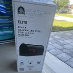 Architectural Mailboxes Elite Black Galvanized Steel Post Mount Flag. Fixed Price $15.00.