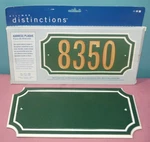 Hillman Distinctions 848895 Address Plaque - Black 12" X 6" Green & White. Fixed Price $9.50.