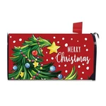 Merry Red Mailbox Cover Magnetic Standard Size 20.5" 18", Xmas Christmas Tree. Fixed Price $24.66.