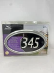 Gibraltar Oval Wall Mount Address Plaque Satin Nickel With Adhesive Numbers New. Fixed Price $25.00.