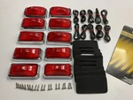 10 Pilot NV5027R Side Marker Trailer Lights, Red Surface Mount 2-1/2" X 1-1/4". Fixed Price $26.95.