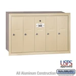 Salsbury Vertical MAILBOX-5 Doors-sandstone-recessed Mounted-usps Access. Fixed Price $726.50.