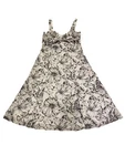 Whbm Dress 14 Tie Front Midi White With Black Floral Embroidery. Fixed Price $29.99.
