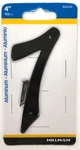 (new) 4" Hillman #7 Black Nail On Aluminum House Mailbox Number Fast Free Ship. Fixed Price $7.99.
