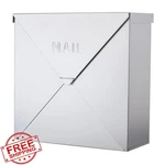 Nach 10" Silver Mailbox Wall Mount Waterproof Chicago Style. Fixed Price $47.00.