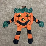 Vtg Pumpkin Jack Lantern Nylon 1998 By Evergreen Flags 24 X 12.5. Fixed Price $16.00.