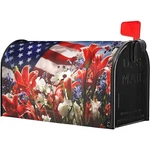 Identiy Mailbox Covers Magnetic Standard American Flag With Spring Flowers. Fixed Price $24.28.
