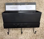 Classic Mail Holder Black W/ Hooks Indoor Open Top Thresold 10 X 7 1/4. Fixed Price $14.99.