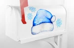Mailbox Magnet (partial Cover) Blue Stocking Cap Hat With 3 Snowflakes Winter. Fixed Price $8.25.