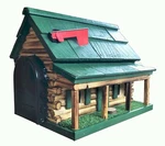 Log Cabin With Porch Wooden Mailbox Green Authentic Amish-made Usa. Fixed Price $229.00.