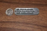 Custom Metal Debossed Personalized Galvanized Steel Data Name Apt Mailbox Plate. Fixed Price $9.95.