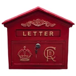 English Cr Iii Post Office Mailbox Red Cast Iron - Wall Mount Or Standing. Fixed Price $172.84.