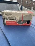 Nos 90 Steel City Corp Rural Mailbox Ribbed Galvanized 1-C Black Usa. Fixed Price $99.00.
