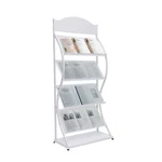4-TIER Floor-standing Magazine Shelf Newspaper Storage Rack Display Holder. Fixed Price $87.89.