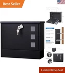 Spacious Locking Mailbox With Key For Front Door - Modern Wall Mount Design. Fixed Price $75.89.